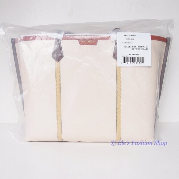 ❤️ NWT Tory Burch Perry Triple Compartment Leather Shoulder Tote Multi Color - Picture 5 of 16